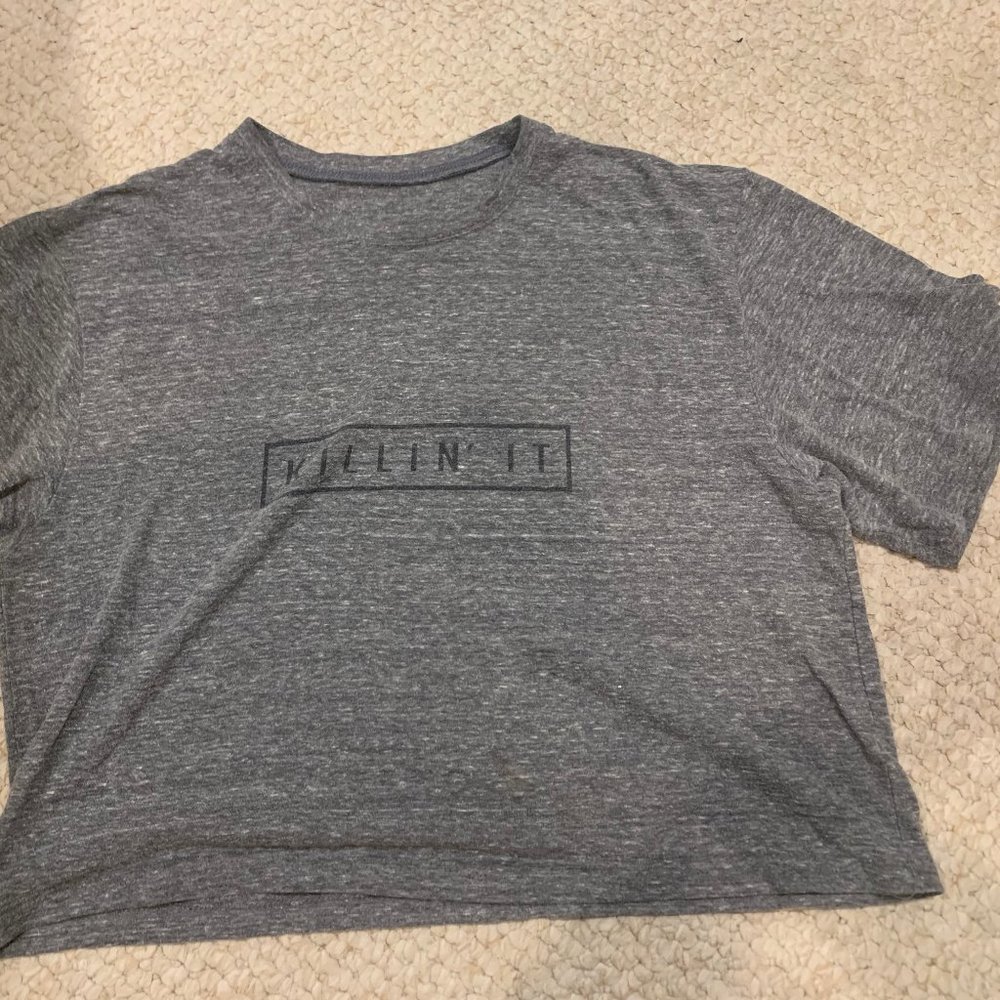 Gray crop top
